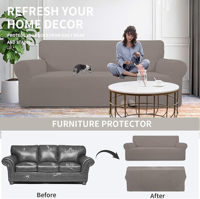 Easy-Going Stretch Oversized Loveseat Slipcover 1-Piece Sofa Cover Furniture - Image 4