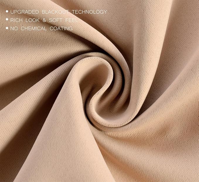 MIUCO Room Darkening Grommet Thermal Insulated Blackout Window Curtains Panels - Image 4