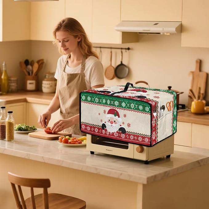 Christmas Countertop Convection Oven Cover Decorative Air Fryer Toaster Oven - Image 7