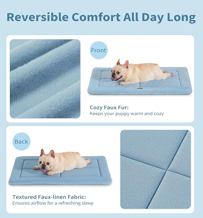 MADE 4 PETS Dog Crate Pad Bed for Small Dogs, Washable & Reversible, Anti-Slip - Image 3
