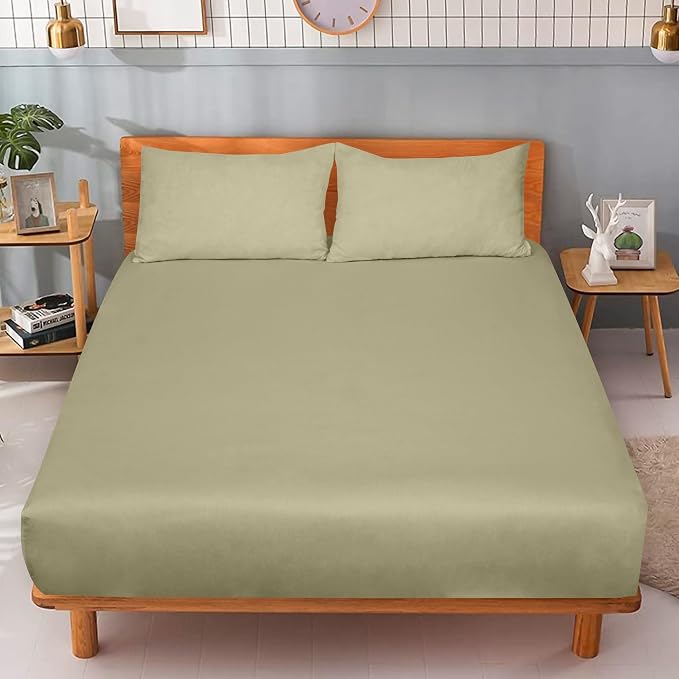 ROYALE LINENS 300 Thread Count 100% Long Staple Combed Cotton Fitted Sheet - Image 9