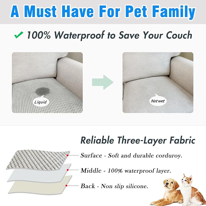 Couch Arm Covers, Sofa Arm Covers, Waterproof Armrest Cover - Image 3
