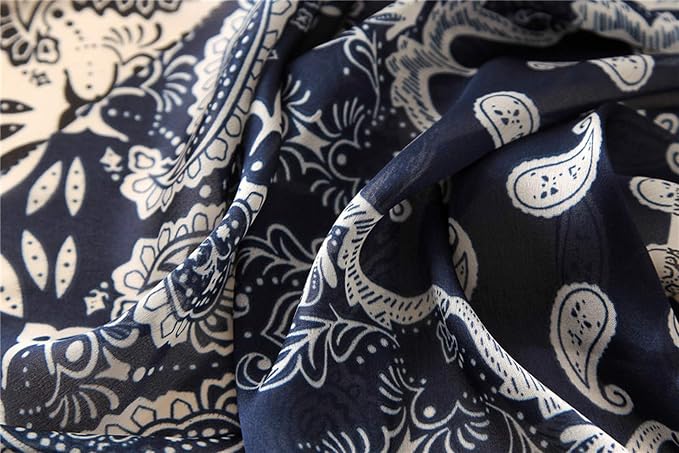 Fashion Scarves Scarf 100% Silk Feeling Scarf Silk Like Scarves Long - Image 5