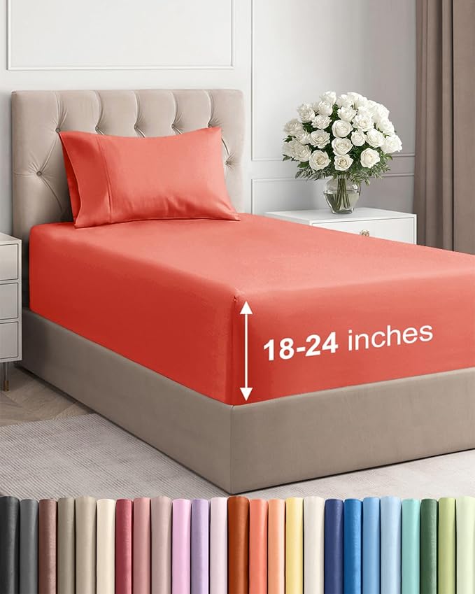 Extra Deep Pocket Twin XL Sheets by CGKUnlimited