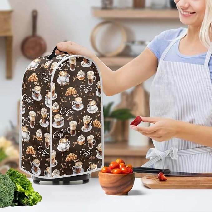 Coffee Bread Print Blender Dust Cover - Image 3