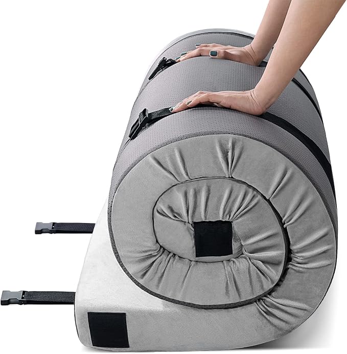 KingChii CertiPUR-US Memory Foam Camping Mattress, Portable Roll Up Travel Car - Image 7