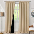 BGment Beige Blackout Curtains for Living Room, Long Room Darkening Curtains by BGment