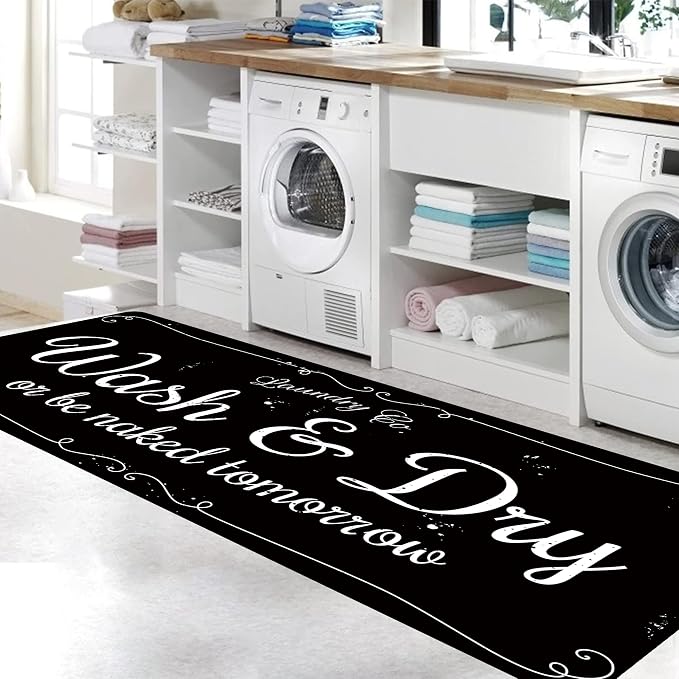 Laundry Room Rug Non Slip Floor mats Farmhouse Large Laundry Rugs by Zoke