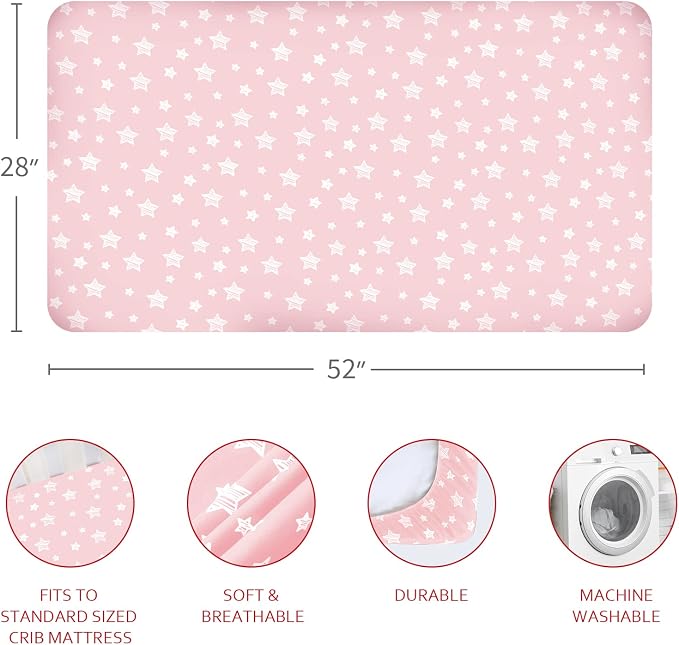 Crib Sheets & Waterproof Crib Mattress Protector - Image 6
