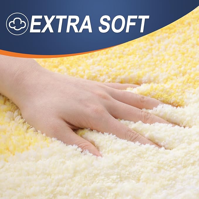 OLANLY Bathroom Runner Rugs 47x24, Extra Soft Absorbent Microfiber Bath Rugs - Image 2