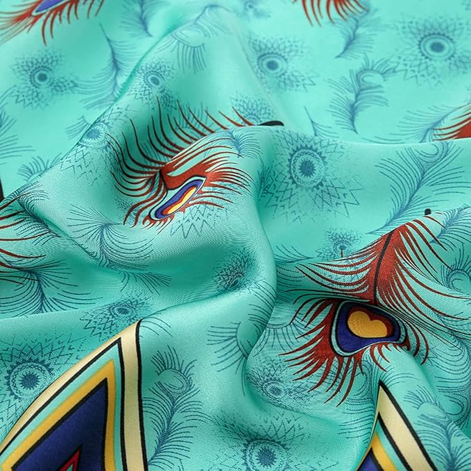 Fashion Scarves Scarf 100% Silk Feeling Scarf Silk Like Scarves Long - Image 5