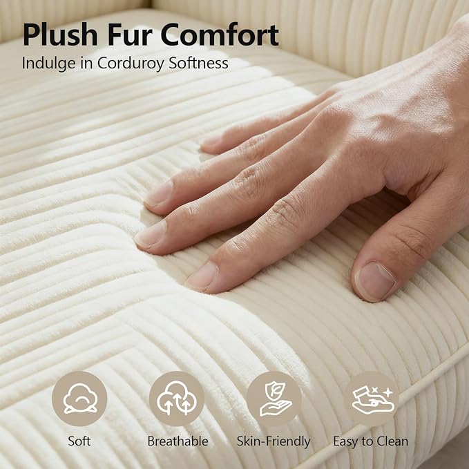 67" Oversized Fluffy Sleeper Chair Indoor, Cozy Cloud Couch - Image 6