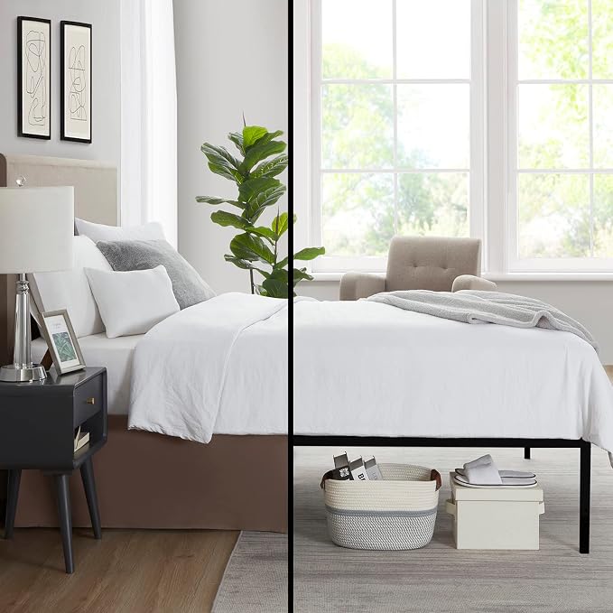 Nestl Dark Brown Bed Skirt Cal King Size - Image 7