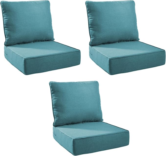 Outdoor Cushion Set for Furniture Patio Furniture, UV Resistant, Water Resistant by PLANNTONNEO