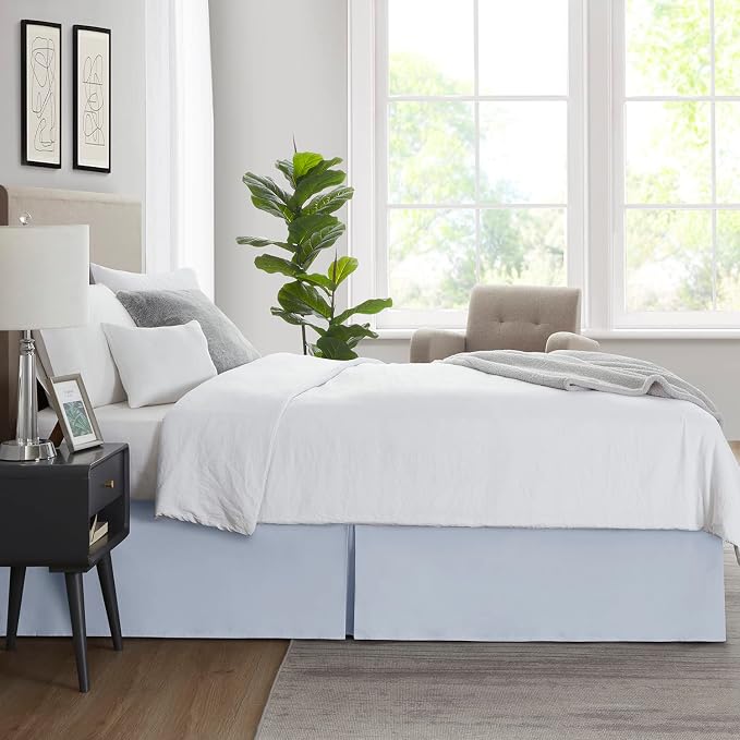 Nestl Ice Blue Twin XL Bed Skirt - Image 7