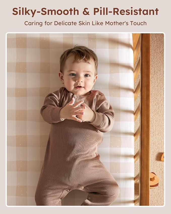 Pack and Play Sheets Fitted 3 Pack, Mini Crib Sheets - Image 2