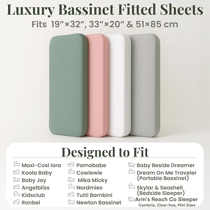 GOTS Organic Bedside Bassinet Sheets 33x20 - Image 6
