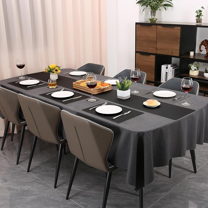 Table Runners 94 Inches Long, Dual-Sided Faux Leather Farmhouse Table Runner - Image 6
