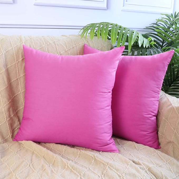 Thmyo 4-Pack 100% Cotton Comfortable Solid Decorative Throw Pillow Case - Image 2