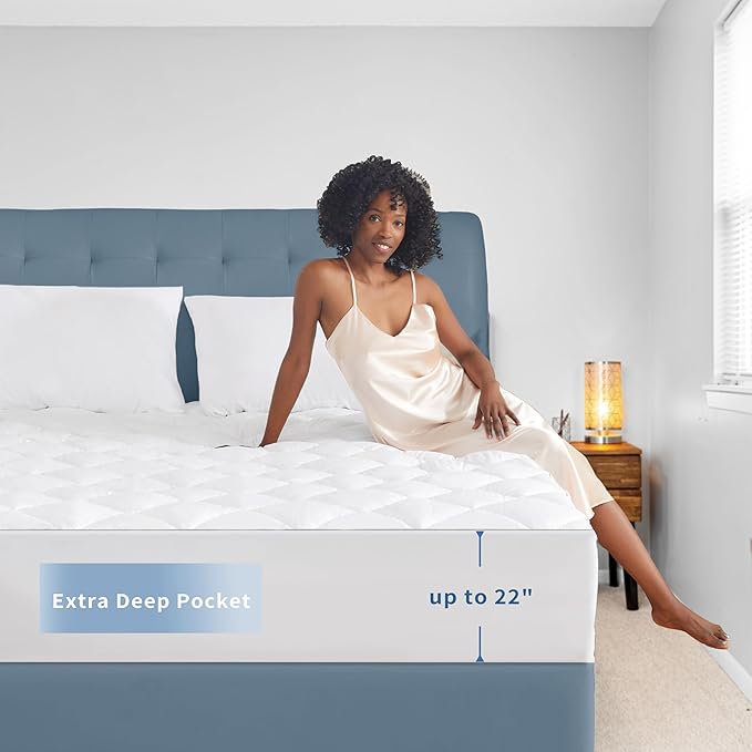 Sunflower California King Mattress Pad Cover, Cotton Mattress Cover - Image 2
