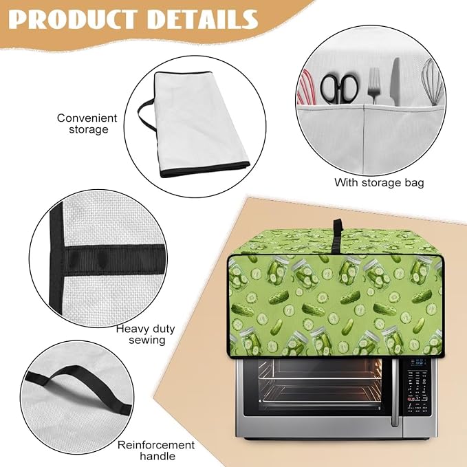 Toaster Oven Dust Cover with Storage Pockets, Dust-Proof Kitchen Appliance - Image 5