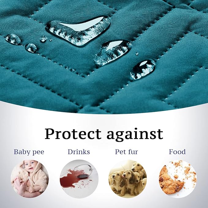 H.VERSAILTEX Reversible Loveseat Cover Furniture Protector Anti-Slip Water - Image 3