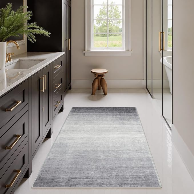 Wonnitar 4x6 Washable Grey Rug for Bedroom, Modern Ombre Area Rug for Living - Image 7