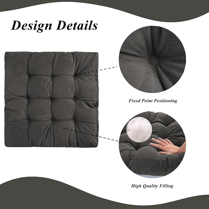 Meditation Floor Pillow 22×22 Inch 1 Pack Large Floor Cushions - Image 4