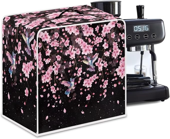 Coffee Maker Cover Hummingbird Cherry Blossom Coffee Maker Cover by Unknown