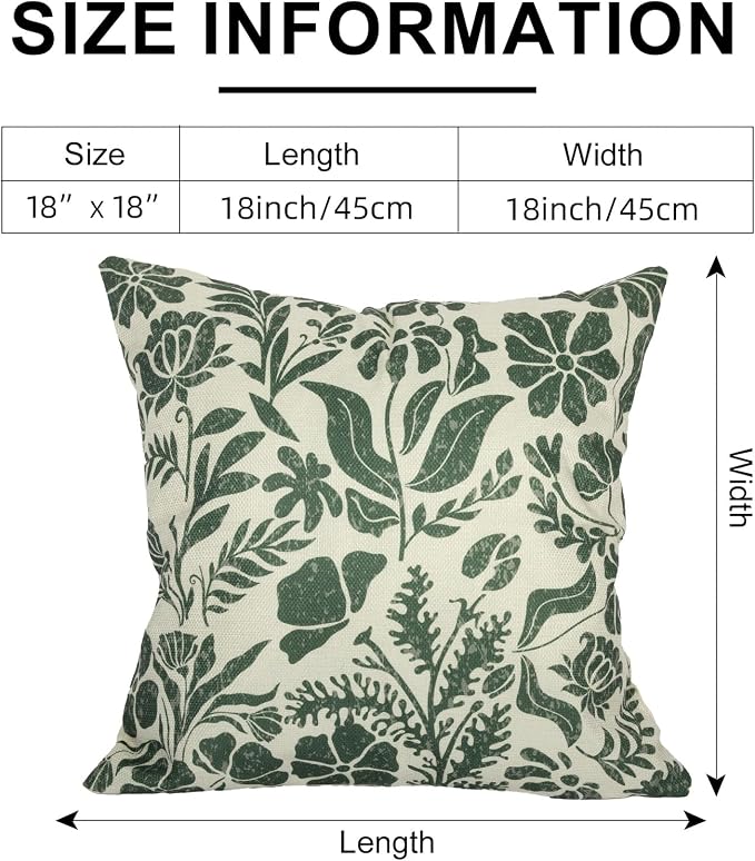 Matisse Flowers Plants Botanical Pillow Cover 18x18 Set of 2, Boho Floral - Image 7