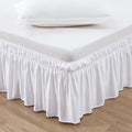 MEILA Wrap Around Bed Skirt Three Fabric Sides Elastic Dust Ruffled 24 Inch by MEILA