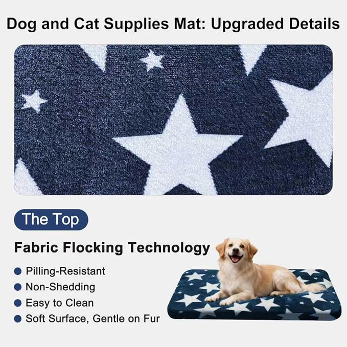 Washable Dog Bed Plush Orthopedic Outdoor Crate Mat - Image 3