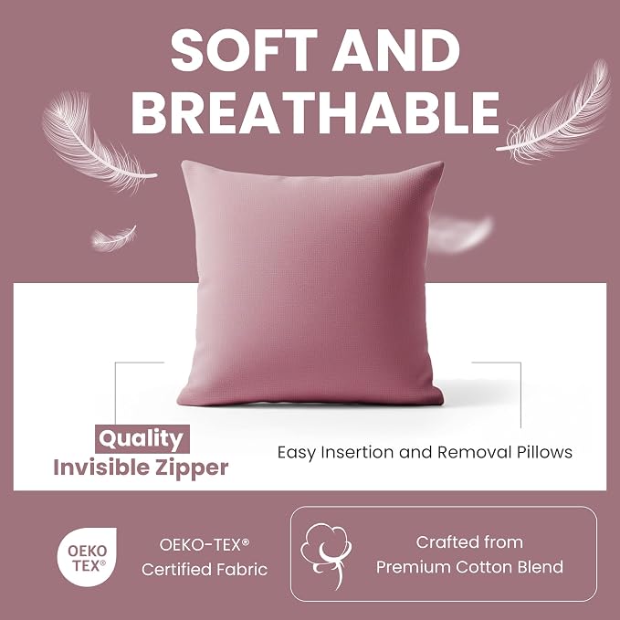 Haven & Glow Decorative Throw Pillow Cover – Square Cushion Case - Image 3