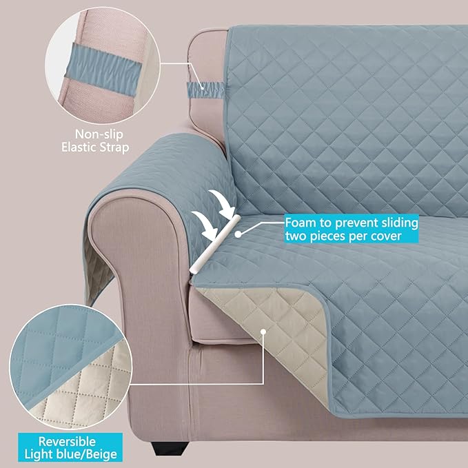 U-NICE HOME 4 Seater Sofa Cover 91 Inch Large Couch Covers - Image 3