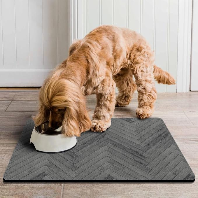 Dog Food Mats for Floors Absorbent, Pet Cat Food Mat - Image 6