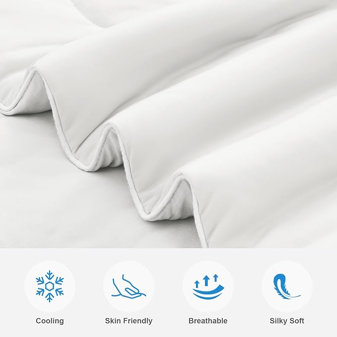 EASELAND Cooling Comforter King, Cold Touch Fabric Absorbs Body Heat, - Image 2