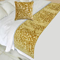HomeCentric Beige Gold Decorative Bed Runner Queen 74"x18" by TheHomeCentric