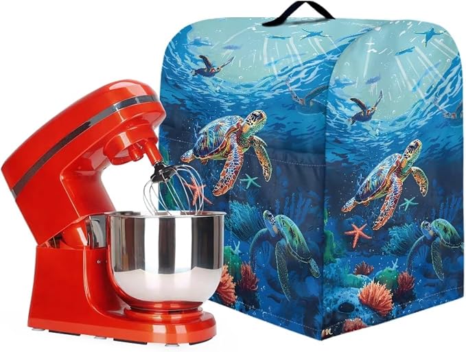 Sea Turtle Mixer Cover 6-8 Qt Stand Mixer Kitchen Aid Covers Counter Food - Image 3