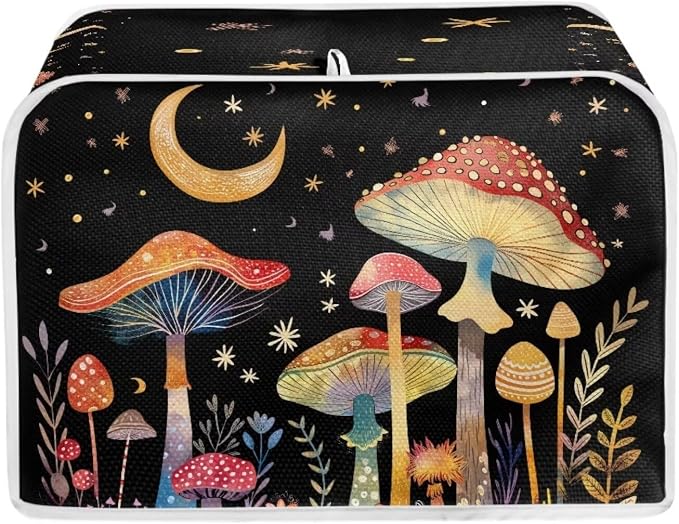 ZFRXIGN Mushroom Toaster Covers 4 Slice Toaster Dust Cover Moon Night Toaster by ZFRXIGN