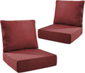 Outdoor Seat Cushion Set-24 x 24 x 6 Inch Outdoor Chair Cushions Set of 2 by NatureComfyOutdoorFurniture