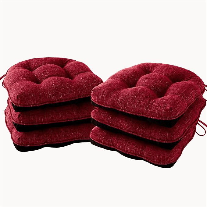 Chair Cushions for Dining Chairs Set of 6, Chair Pads by IPYNBAP