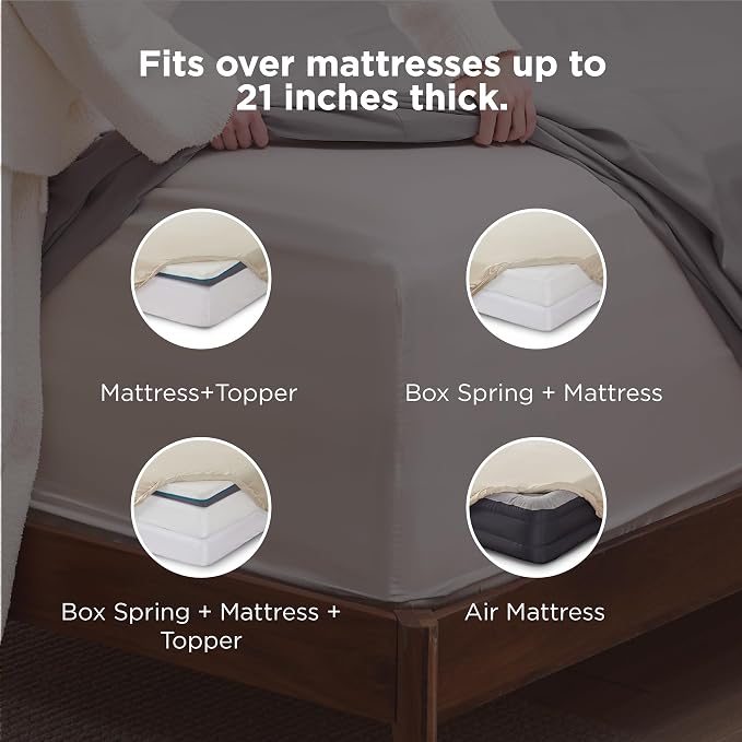 Bedsure Deep Pocket Twin Sheets Set - Image 2