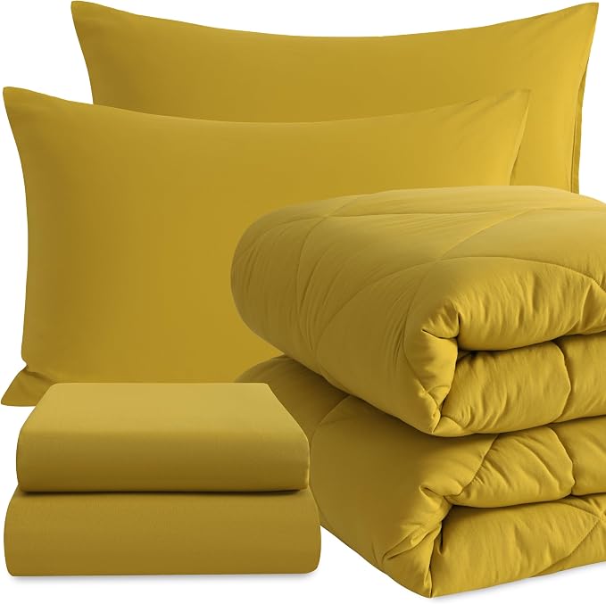 NTBAY Twin Comforter Set with Sheets, 5 Pieces Soft and Breathable Twin Bedding by NTBAY
