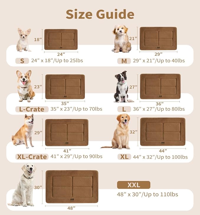 MADE 4 PETS Dog Crate Pad Bed for Small Dogs, Washable & Reversible, Anti-Slip - Image 5