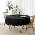 maxmill Round Linen Looking Textured Tablecloth Spill-Proof Wrinkle Free Soft by maxmill