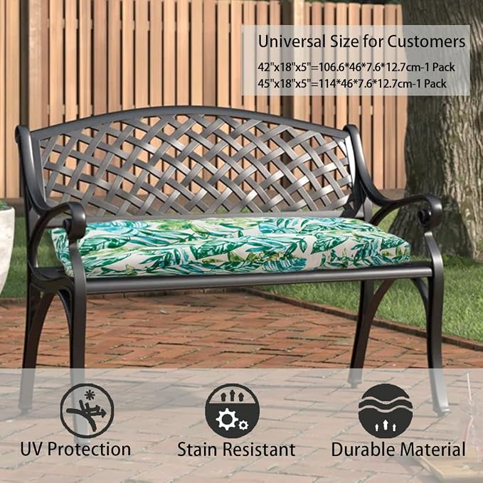 FUNHOME Outdoor Bench Cushion 48 x18 inch - Image 7