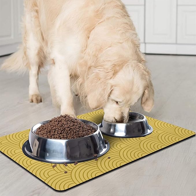 Dog Food Mat for Floors, Absorbent and Quick-Drying Pet Cat Food Mat, - Image 6