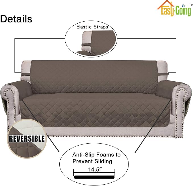 Easy-Going Sofa Slipcover Reversible Loveseat Sofa Cover Couch Cover - Image 3