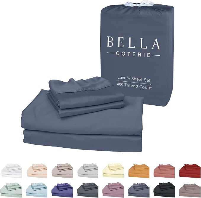 Bella Coterie Luxury Bamboo Viscose Twin Size Sheet Set | 100% Organically by BC