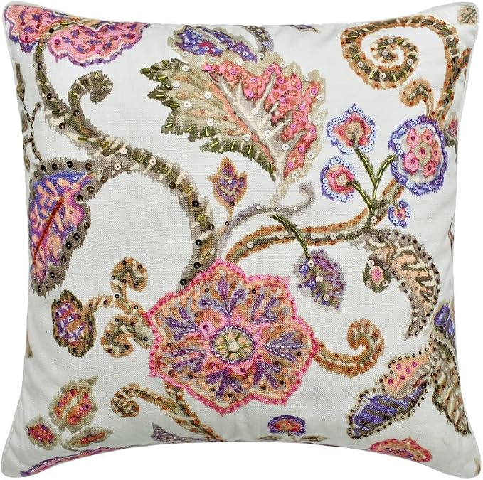 The HomeCentric King/Queen/Twin White & Pink Designer Full 68"x18" Bed Runner - Image 5